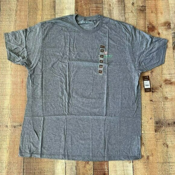Ariat x Buckle graphite gray modern type 2.0 graphic tshirt men's 2xl - Picture 1 of 5